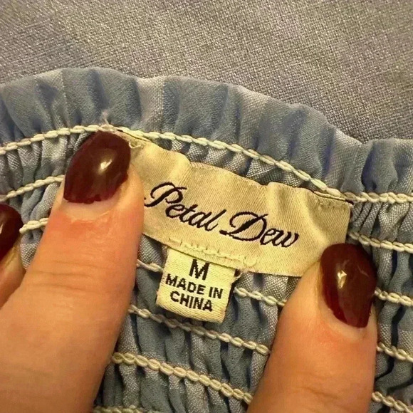 Petal Dew Blue Tiered Ruffled Sundress - Picture 5 of 10